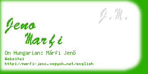 jeno marfi business card